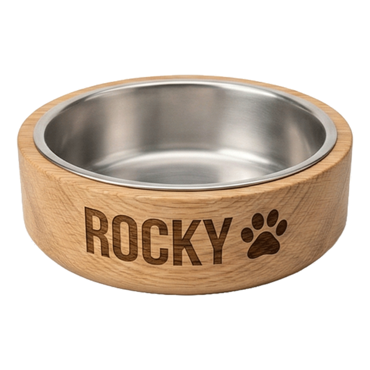 Ciotola o accessorio pet personalizzato con nome Rocky