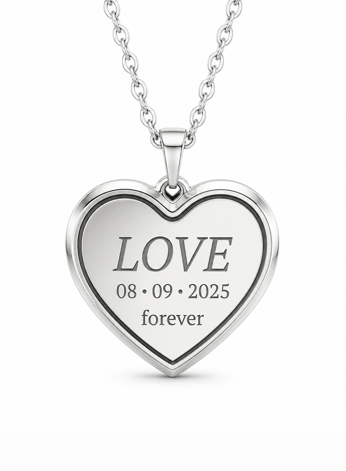 Collana cuore incisa